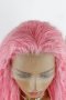 Дълга къдрава розова лейс фронт перука Уенди, снимка 6