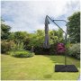 ПРОМО!!! 3 метра диаметър висококачествен градински чадър тип лале,висящ,накланяне и сгъване, сив