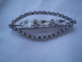 Стара Дамска Брошка    кристал с сребърно покритие, снимка 3