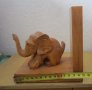 стар ограничител за книги със слон, фигура, дърворезба, снимка 8