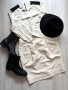 Malene Birger стилна и елегантна ленена рокля, черни боти естествена кожа Tod’s & черна вълнена шапк, снимка 1 - Рокли - 43887242