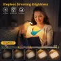Лампа за книга GARITE, 10 LED димируема лампа за четене с щипка за книга, батерия с дълъг живот, аку, снимка 8