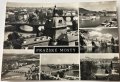 Черно-бяла картичка Мостовете на Прага , снимка 1