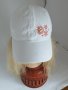 детска шапка лятна с козирка , бяла с цвете и мъниста -3-4-5 години и, снимка 2