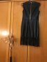 Черна кожена рокля с ресни, снимка 3