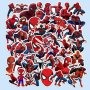 50 бр Спайдърмен spiderman самозалепващи лепенки стикери за украса декор, снимка 5