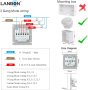 LANBON LCD 1/2/3Gang интелигентен превключвател за осветление L8-HS, за използване в цялата къща,, снимка 4