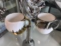 Порцеланова чаша 200 мл - със златен или сребърен декор, снимка 1 - Чаши - 43892233