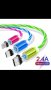 Светещ Магнитен Лед кабел за зареждане, снимка 1 - USB кабели - 32989938