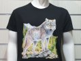 Нова мъжка тениска с трансферен печат Вълк, Серия вълци, снимка 2