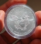 Американски орел 1 унция чисто сребро, снимка 1