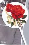 LOVE роза кръгъл бял твърд Акрил топер за торта украса, снимка 1 - Други - 28602941