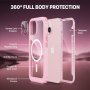 Нов iPhone 15 Кейс Протектор 360° Защита + Стъклен Протектор и Magsafe Розов, снимка 4