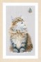 Гоблен Горска котка с пеперуда /Forest cat 18ct/ Комплект за бродиране, снимка 1 - Гоблени - 40603765