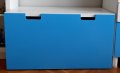 Пейка с чекмедже за съхранение STUVA IKEA – бяло, синьо, снимка 1 - Мебели за детската стая - 43516160