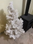 Бяла изкуствена коледна елха – 150 см висока, снимка 1