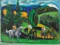 Картина,,Ездачи в планината,,, снимка 4