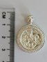 Нов сребърен двулицев медальон - Св. Георги, снимка 1 - Колиета, медальони, синджири - 28530888