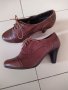 Clarks кафяви кожени обувки с ток UK 4, №37 , снимка 3
