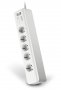 Професионален Разклонител 5гнезда ключ APC EssentialPM5-GR бял 1.8м защита от токови удари протектор, снимка 1