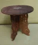 дърворезба масичка винтидж сгъваема за ценители , снимка 1