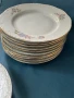 11 броя Български порцеланови чинии - Разград  , златен кант, снимка 9