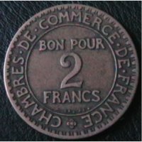 2 франка 1923, Франция, снимка 1 - Нумизматика и бонистика - 28437218