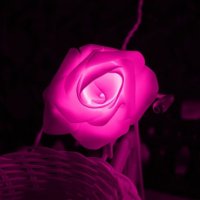 Розови Рози LED светещи за декорация Коледа - елегантен лукс и романтично усещане, снимка 6 - Декорация за дома - 26861934