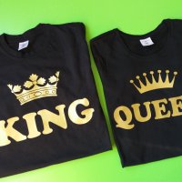 Комплект тениски за него и за нея King/Queen, снимка 1 - Тениски - 32771360