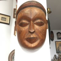Японска дървена маска №3634, снимка 3 - Антикварни и старинни предмети - 40023382
