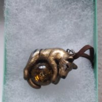 Тилацин тасманийски тигър вълк огърлица със скъпоценен камък в персонализиран цвят, снимка 2 - Колиета, медальони, синджири - 39752938