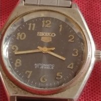 Колекционерски часовник SEIKO AUTOMATIC 21 JEWELS няма заден капак работи иска почистване 41760, снимка 3 - Антикварни и старинни предмети - 43786664