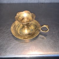 бронзов свещник с дръжка, снимка 3 - Антикварни и старинни предмети - 43414202