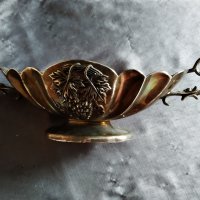 посребрена метална купа,фруктиера арт деко тип гондола, снимка 5 - Антикварни и старинни предмети - 28921631