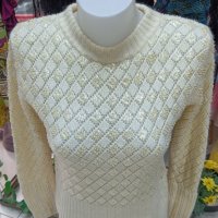 Дамски пуловер с кашмир-ръчно плетиво, снимка 2 - Блузи с дълъг ръкав и пуловери - 43819572