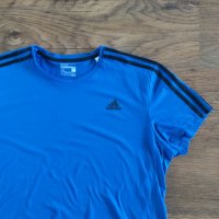  adidas blue Essential 3 Stripe - страхотна мъжка тениска, снимка 4 - Тениски - 37452857