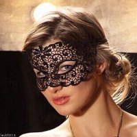 16 домино мозайка черна маска дантела за лице очи маскарад парти бал, снимка 1 - Други - 28475595