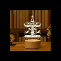Романтична 3D акрилна настолна нощна лампа-сувенир/подарък за различни поводи, снимка 4 - Настолни лампи - 43715937