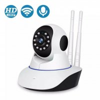 2 броя Wifi camera с 3 антени –  Wifi въртяща камера. 2MP FULL HD 1080P, снимка 2 - IP камери - 32344580