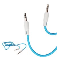 AUX кабел за музика - Син, снимка 1 - Кабели и адаптери - 43072663