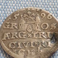 Сребърна монета 3 Гроша 1596г. Сигизмунд трети Рига 13697, снимка 6 - Нумизматика и бонистика - 42930117