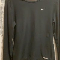 Страхотна наситено черна еластична унисекс фланела еластично трико  блуза Найк - Nike , снимка 4 - Блузи с дълъг ръкав и пуловери - 32491594
