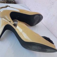 Обувки на ток жълти, 39 номер , снимка 5 - Дамски обувки на ток - 28539744
