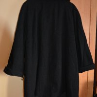 Черно палто с яка от изкуствен косъм, снимка 2 - Палта, манта - 43805613
