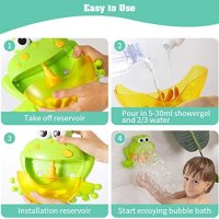 Нова Детска машина за балончета баня деца играчка музика пяна жаба, снимка 4 - Други - 40531166