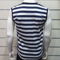 Нова мъжка моряшка тениска без ръкави с връзки, на райе, снимка 11 - Тениски - 28271867