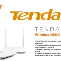 Tenda F300 Wireless N300 Easy Setup Router, снимка 1 - Рутери - 41137865