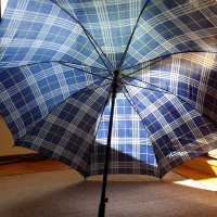 чадър синьо каре, снимка 2 - Други - 28654780
