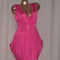 SOAKED L Розова еластична рокля , снимка 1 - Рокли - 36399684