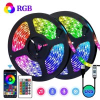 RGB Led strip light/ цветове който се сменят с тоновете на музиката, снимка 2 - Лед осветление - 43818038